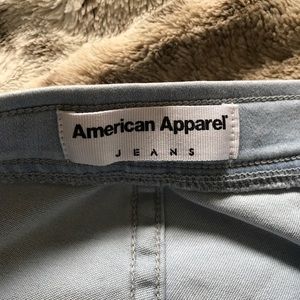 American apparel high wasted light wash jeans
